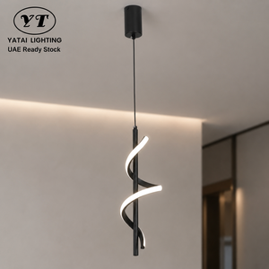 Modern Pendant <b>Light</b> Aluminum Acrylic Spiral Led 13W Tricolor For Dining Room Living Room Indoor 3000K 4500K 6000K - Product Image 1