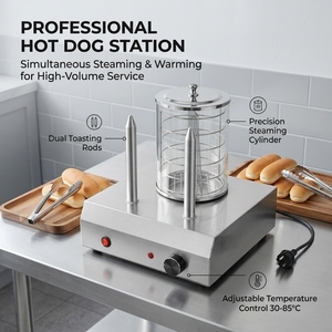 Chauffe-beignets en acier inoxydable pour comptoir, machine de maintien des beignets, cylindre transparent, appareil de présentation pour boulangerie - Product Image 4