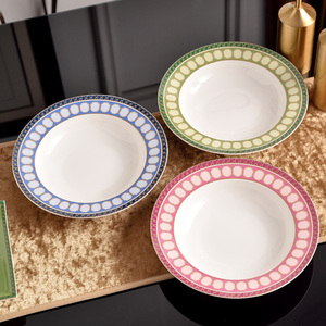 Nuevo diseño de lujo europeo Green Angel 58 piezas Bone China Dinner Set - Product Image 5