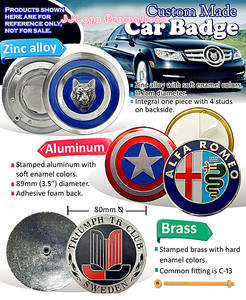 कस्टम डिजाइन धातु शिल्प कार सजावटी सामान ऑटो ग्रिल गोल भ्रूण - Product Image 6