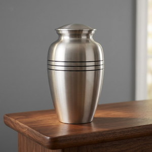 Urne funéraire moderne en aluminium, pot à cendres métallique, souvenir commémoratif, vase de table, décoration d'intérieur portable, respectueux de l'environnement, pour les occasions de commémoration - Product Image 1