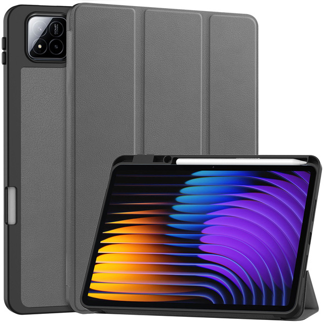 For Xiaomi Pad 7 Pro 2024 Tablet Case 11.2 Inch Magnetic Trifold PU Leather Stand Cover for Mi Pad 7 2024 Case With Pencil Slot