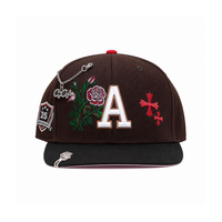 Nouvelle conception, casquettes de haute qualité en daim noir et satin, style hip-hop, broderie 3D, 100% originales, casquettes à 5 panneaux, casquettes snapback originales