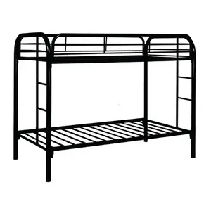 Cama dupla industrial barata, cama destacável de ferro de metal para adultos