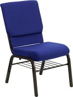 Silla Apilable de Tela para Iglesia con Porta Libros en la Parte Inferior, para Espacios Religiosos, Salas de Conferencias, Grandes Eventos y Centros de Capacitación