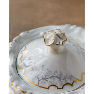 Sucrier en céramique anglaise Gabriella P. avec décoration grise pour les restaurants - Product Image 4