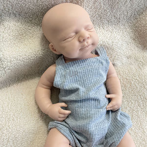 Neuer Typ 19-Zoll Silikon-Reborn-Babypuppe, wasserdicht, schlafend, realistisch, weiches Silikon, neugeborenes Junge/Mädchen, bemaltes Puppenset, Weihnachtsgeschenk - Product Image 2