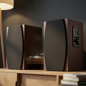 Small 3Inch 10W Stereo Audio Blue Tooth Powered Wood Passive BT Active Hifi Monitor Bookshelf <b>Speakers</b> - Product Image 2