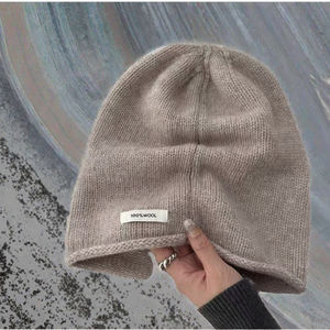 Distressed Knit Ski Warm Hat 100% Wool Embroidered Common Unisex Winter Cold Cap <b>Beanie</b> - Product Image 3