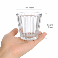 Lot de porte-bougies en verre cannelé transparent à double usage, verre à double paroi pour la fabrication de bougies DIY