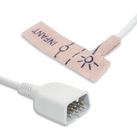 Sonde/sonde de capteur SpO2 jetable en mousse adhésive pour nouveau-nés, sans latex, certification CE