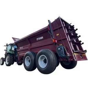 Épandeur de fumier tracté par tracteur avec double tarière et épandage réglable pour engrais organique - Product Image 4