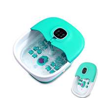 Bain de pieds massant électrique pliable à chauffage rapide avec télécommande sans fil, température réglable de 41 à 45 degrés