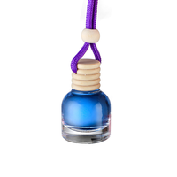 Diffuseur de parfum pour voiture en gros, parfum d'ambiance, flacon de 7 ml et 10 ml avec couvercle en bambou et cordon de suspension