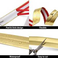 Moulure murale auto-adhésive en PVC Garniture et protection d'angle et bande de calfeutrage pour bord de mur Plancher Meubles Comptoir Intérieur Coin Extérieur