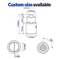 Cylindre de serrure tubulaire pour boîte à outils, distributeur automatique, armoire de classement, étui à instruments, 2 clés de rechange, matériel de remplacement