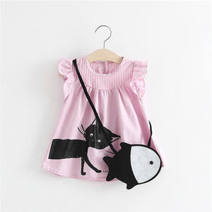 Ropa de Moda Infantil, Vestido Casual de Verano con Estampado de Gato, Estilo Maxi, de Bangkok Supplier - Product Image 2