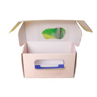 Boîte d'emballage pour biscuits personnalisée, boîte de boulangerie imprimée, emballage en carton pour biscuits avec poignée et fenêtre