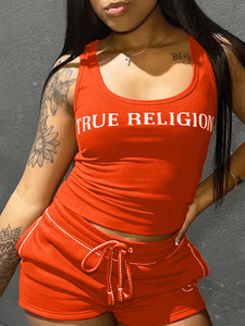 Abito estivo stampato alla moda europeo <span class=keywords><strong>e</strong></span> americano 2024 per donna Top <span class=keywords><strong>Blazer</strong></span> <span class=keywords><strong>e</strong></span> pantaloni con gilet <span class=keywords><strong>e</strong></span> Shorts da un Set con tasca - Product Image 2