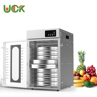 Voedsel Roterende Dehydrator Voor Schokkerig Fruit Vlees 9-Tray Roestvrijstalen Dehydrator Machine Instelbare Timer Temperatuurregeling