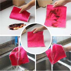 Éponge de nettoyage en fibre de <span class=keywords><strong>bambou</strong></span> torchons, chiffons de nettoyage, absorbant l'eau et durables pour la cuisine - Product Image 3