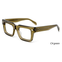 FEROCE Lunettes de vue carrées en acétate tendance, monture complète, nouveau design, pour la lecture, adaptées à toutes les formes de visage