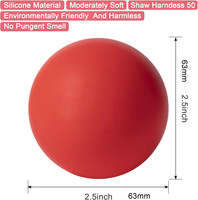 Balle de massage unisexe Zakerda en silicone écologique de 63 mm avec logo personnalisé, outil de libération musculaire et de yoga, rouleau de massage premium