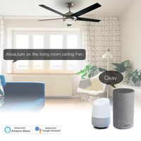 Interrupteur de ventilateur intelligent Tuya avec panneau tactile, module RF 433 MHz intégré et télécommande