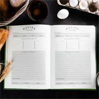 Livre de recettes de cuisinier vierge à couverture rigide imprimé personnalisé pour écrire vos propres recettes