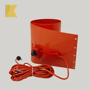 Flexible Barrel Band Oil Drum Heater Silicone Rubber Heating Pad With Temperature Controller