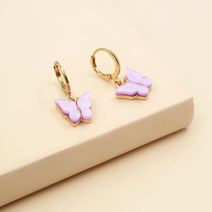 <span class=keywords><strong>Orecchini</strong></span> pendenti a farfalla in acrilico Color caramella dolce di vendita calda <span class=keywords><strong>per</strong></span> le donne delle ragazze - Product Image 5