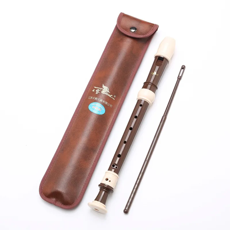 ABS Barock Treble Style Recorder Flöte Erwachsene spielen Blasinstrument Swan Brand 8 Loch natürliche OPP Tasche Lernspiel zeug offen