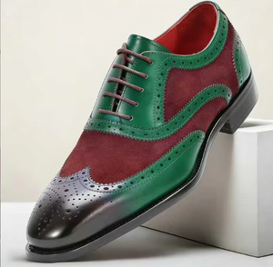 Chaussures habillées en cuir de vachette pour hommes, style brogue, pour mariage, affaires, grandes tailles, respirantes, de luxe, mode, vente en gros, chaussures formelles, usage quotidien, bureau - Product Image 2
