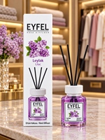 Diffuseur de parfum pour voiture EYFEL longue durée, bouteille en verre de 120 ml avec 4 bâtonnets noirs pour la maison, le bureau, l'hôtel
