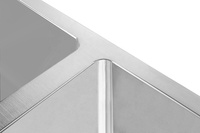 Éviers de cuisine doubles en acier inoxydable 304, style cascade, grand format, multifonctionnels intelligents, noir mat et or, vente en gros