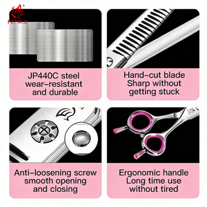 <span class=keywords><strong>Ciseaux</strong></span> de toilettage professionnels Fenice JP440C 6,75/7 pouces <span class=keywords><strong>pour</strong></span> animaux de compagnie, effet de coupe volumineuse, <span class=keywords><strong>ciseaux</strong></span> à dents épaisses <span class=keywords><strong>pour</strong></span> chiens - Product Image 5