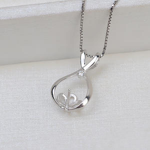 Pendentif en argent S925 minimaliste en forme de pneu avec support creux pour perle de 9-10 mm, accessoires DIY pour composants de bijoux - Product Image 4