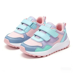 Zapatillas de moda ligeras con cordones y suela de paja que cambia de color para niños y niñas, antideslizantes, transpirables y con amortiguación de malla. - Product Image 1