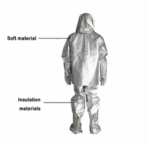 Traje de Protección Contra Incendios de Aluminio Resistente al Fuego, con Revestimiento de Aluminio, <span class=keywords><strong>para</strong></span> Soldadura y <span class=keywords><strong>Bomberos</strong></span> Industriales - Product Image 2