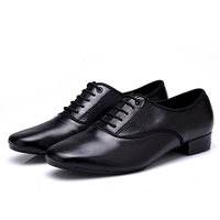 Zapatos de Baile Latino de Cuero Genuino para Hombre, Suela de Gamuza, Zapatos de Baile Moderno de Piel de Vaca para Hombre, Zapatos de Baile Cuadrado para Adultos