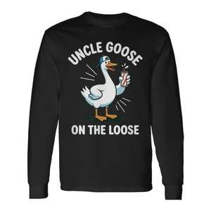 Uncle Goose On The Loose T-shirt à manches longues unisexe à col rond, chemise Meme assortie pour la famille - Product Image 1