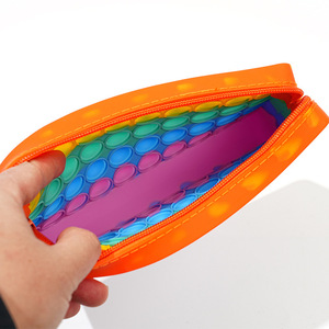 Pop Pencil Case Pouch Fidget Simple Sensory Silicone Bubble Toy <b>Stationery</b> Storage Bag Decompression Toys School Season <b>Gifts</b> - Product Image 4