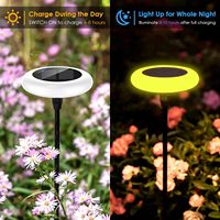 Luces Solares RGB para Caminos, LED Impermeables que Cambian de Color, Lámpara de Jardín para Exteriores