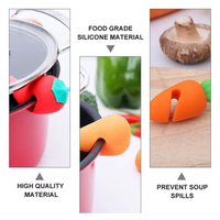 Silicone Pot Couvercle Titulaire Clip Lifter Anti-Déversement Bouchon Résistant À La Chaleur Mignon Cuisine Accessoires Cuisine Outils Gadgets