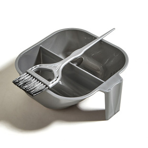 Ensemble de bols pour teinture capillaire avec pinceau, bol mélangeur en plastique pour coloration et traitement des cheveux, couleur grise, usage domestique - Product Image 5