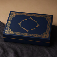 Boîte à Baklava de Luxe Personnalisée, Emballage Cadeau pour Ramadan Eid Mubarak, Boîte Rigide en Papier Magnétique pour Dattes et Bonbons
