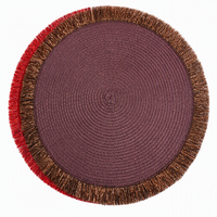 Set de table en PET tissé 38 cm, imperméable, résistant à la moisissure, écologique, anti-taches, pour table de repas extérieure, facile à nettoyer, durable, en carton