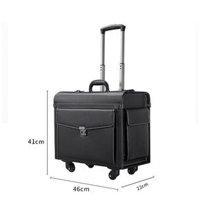 Maletín de Cuero PU de 18 Pulgadas con Ruedas para Portátil, Maletín con Ruedas para <span class=keywords><strong>Abogado</strong></span>, Maletín para Litigios, Maleta para Computadora - Product Image 4