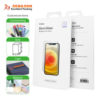 Boîte d'emballage universelle OEM pour protecteur d'écran en verre trempé avec dossiers, design à clapet, biodégradable, taille personnalisable