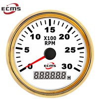 Motorcycle 85mm 3000RPM Tachometer RPM Gauge 1-300 Speed Ratio With Current RPM/Trip Hour/Total Hour